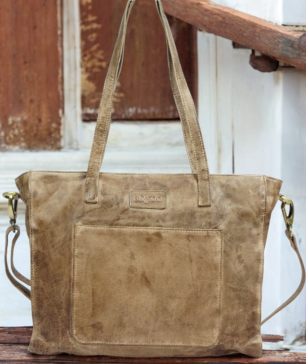 Bizzoo shopper wide taupe