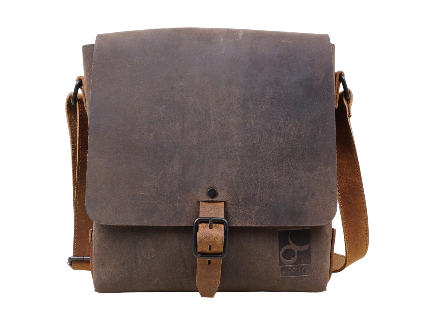 Arpello Leren kleine messenger tas -6.1739BRUIN-