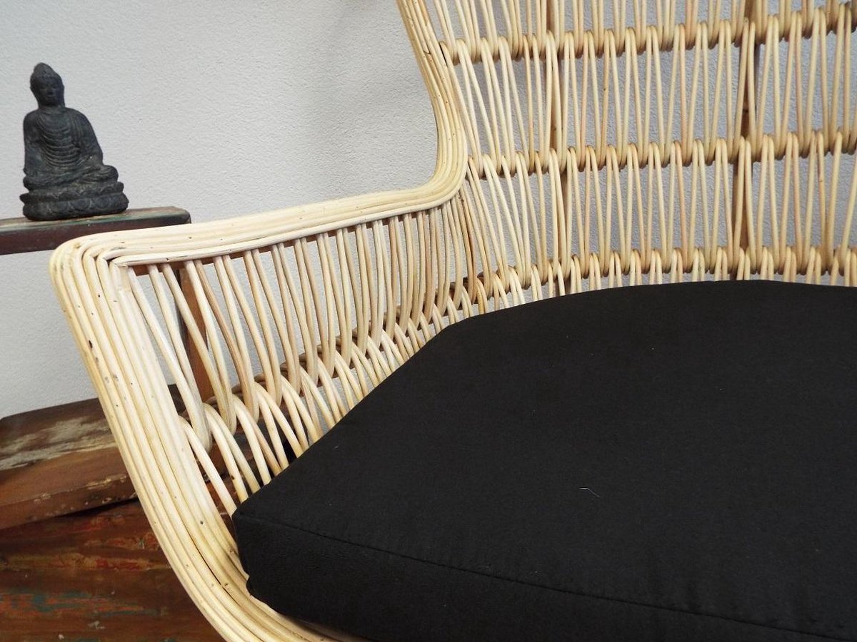 Loungestoel - rotan - naturel