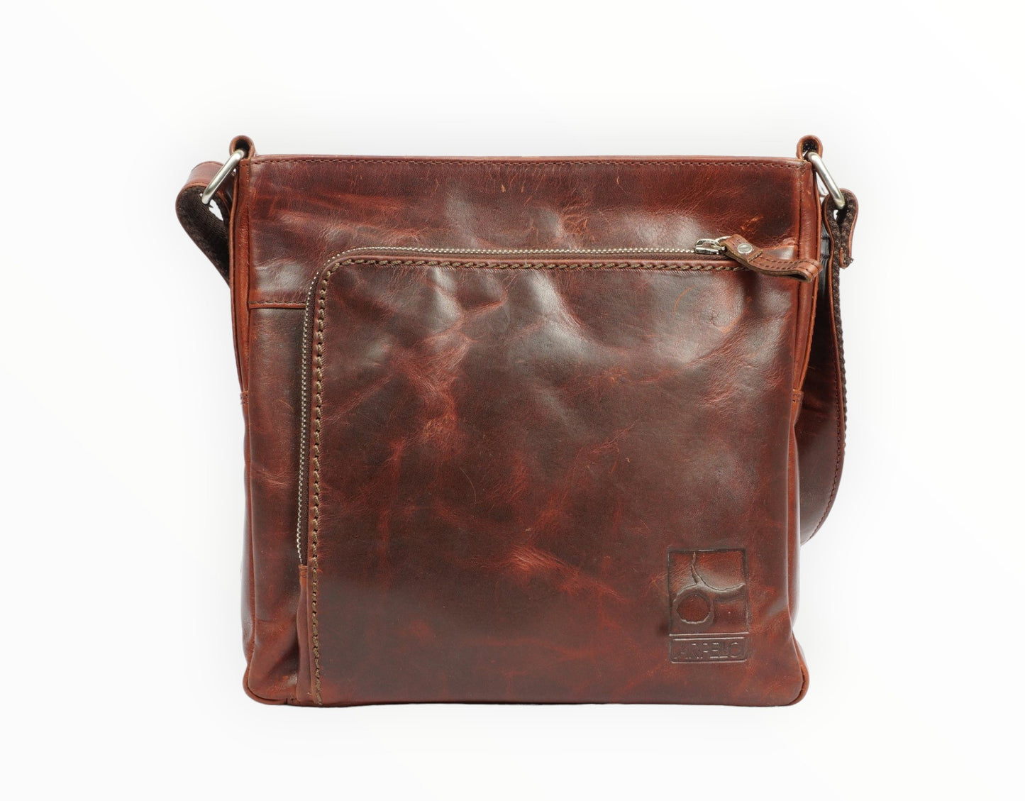 Arpello Leren Business tas met schouderband - 6.1786BRANDY