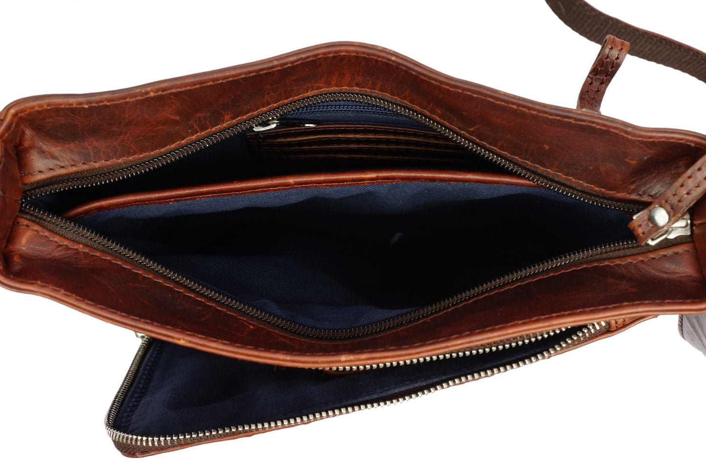 Arpello Leren Business tas met schouderband - 6.1786BRANDY