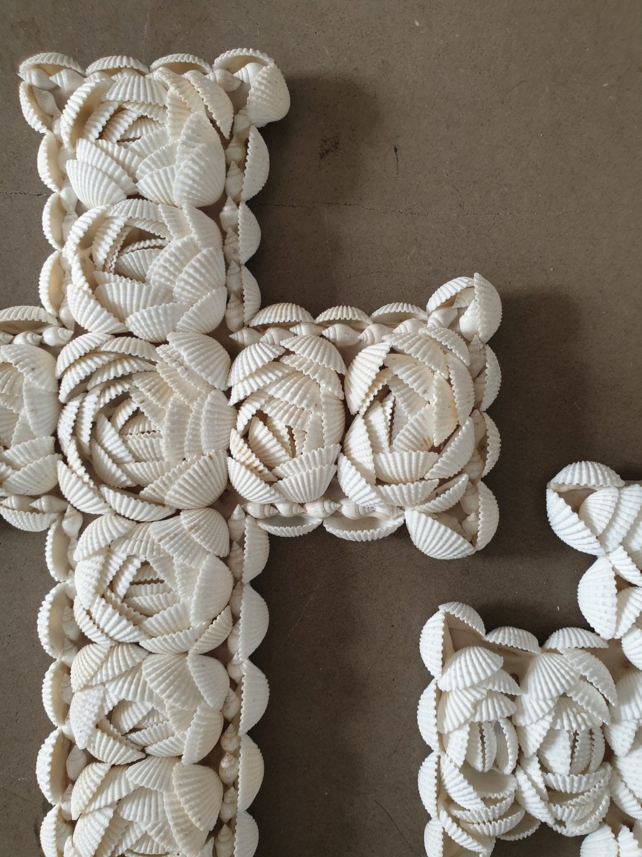 Kruis - Schelpen - woondecoratie - 30cm Hoog