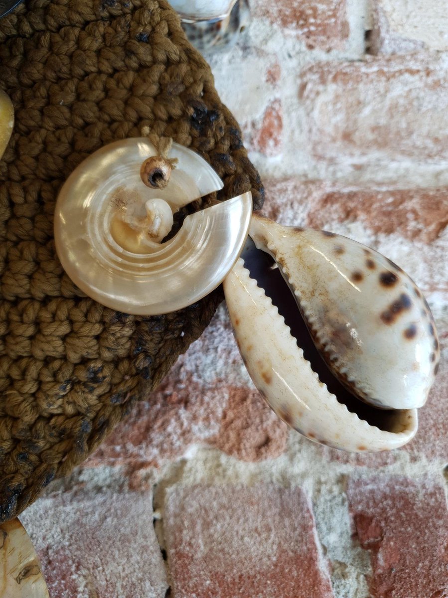 Wandhanger Groot- wanddecoratie - schelpen - handgemaakt - natuurlijke materialen