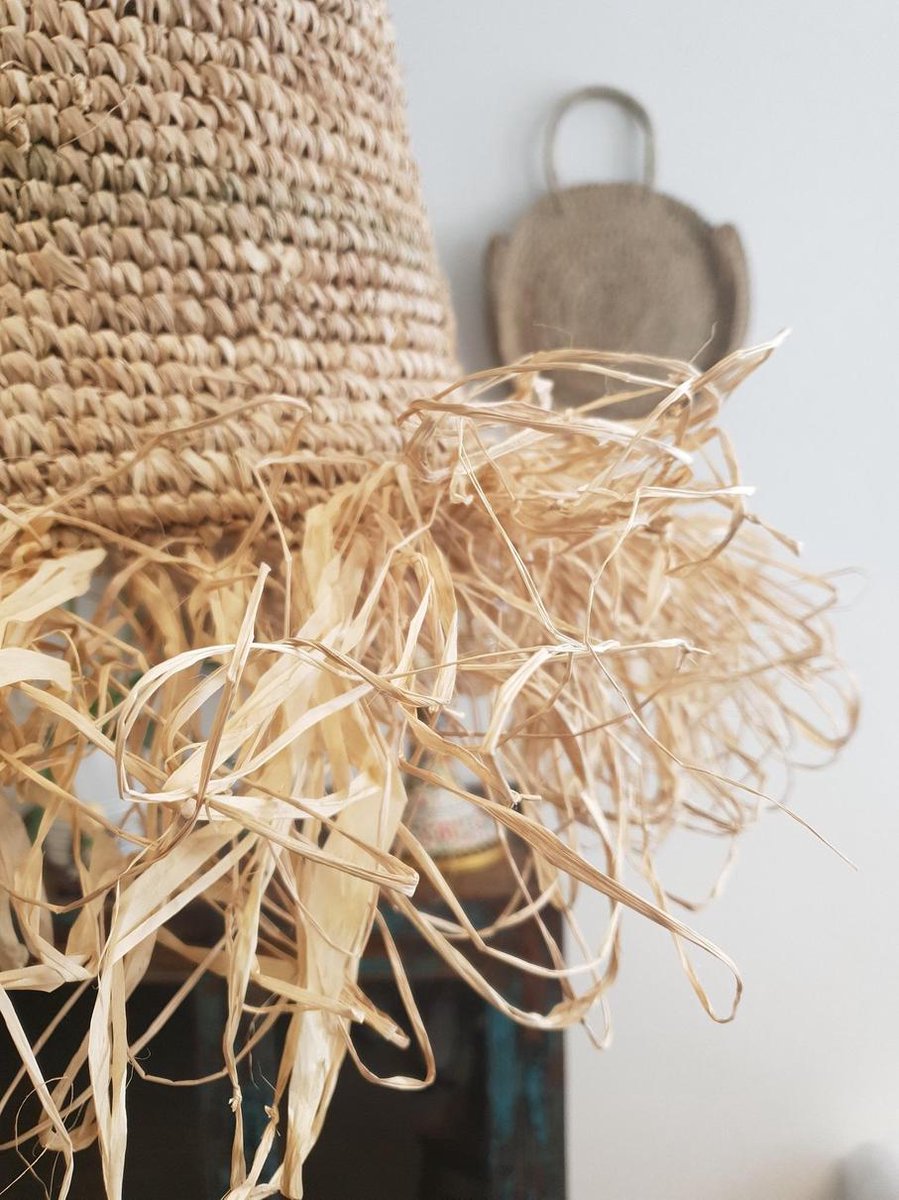 Lampenkap - zeegras - bohemian - handmade