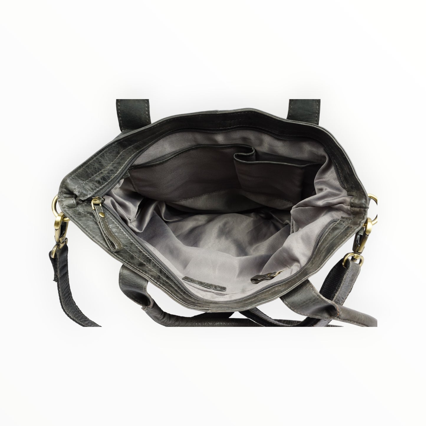 Bizzoo shopper with long strap grey