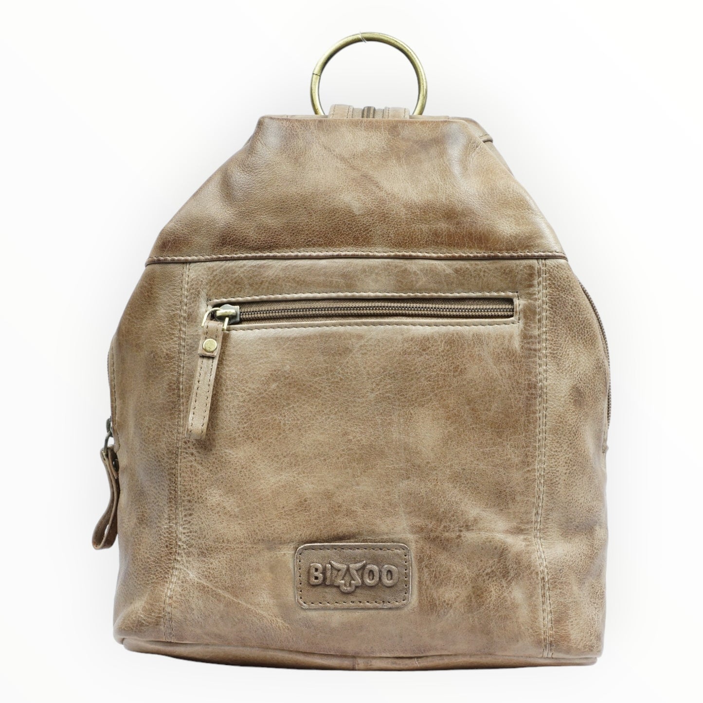 Bizzoo backpack with metal ring taupe