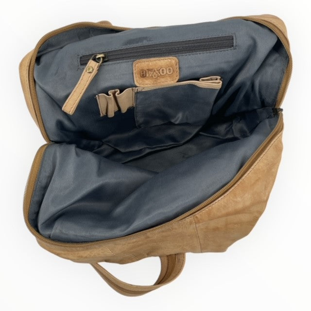Bizzoo backpack with metal ring natural
