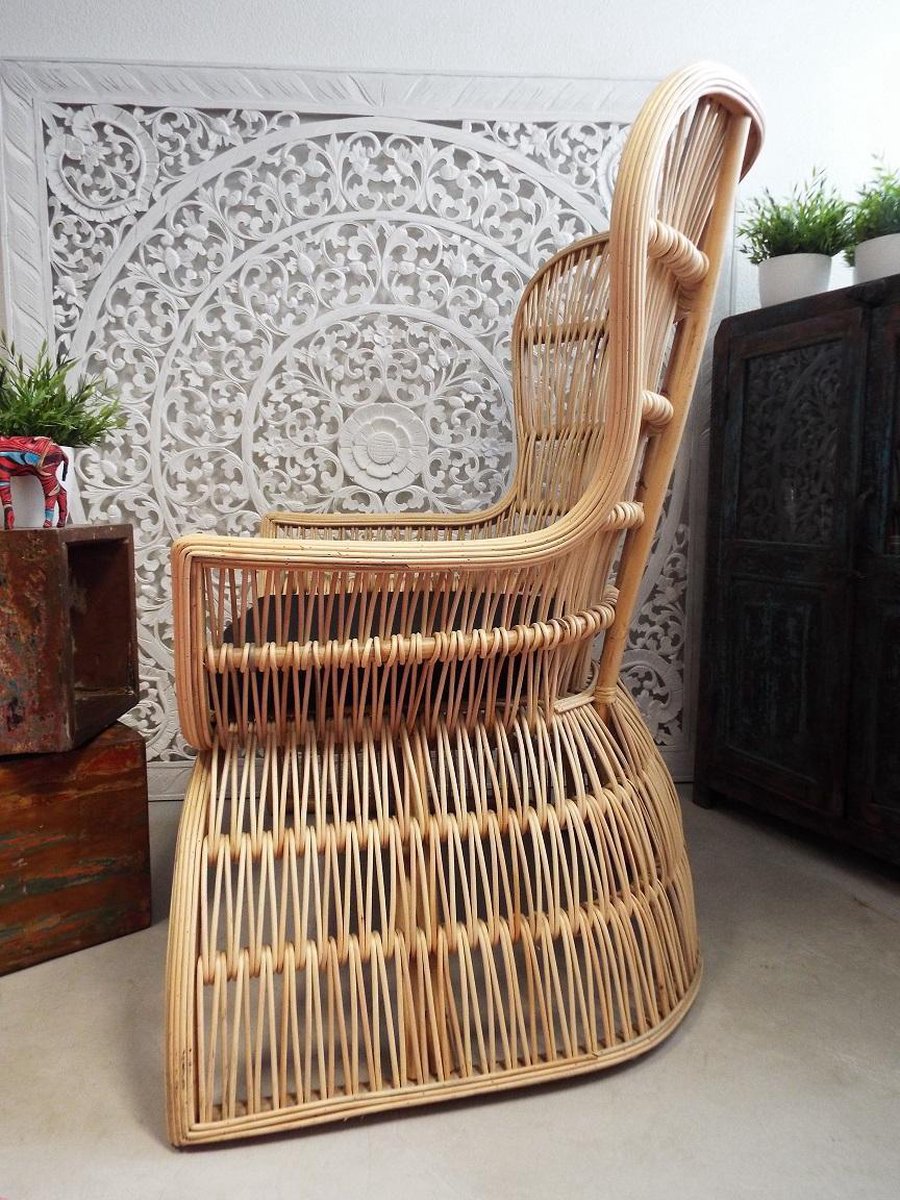 Loungestoel - rotan - naturel