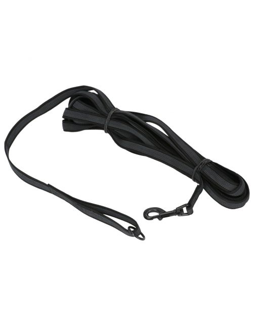 Adori Nylon Anti-Sliplijn Met Handvat - Hondenriem - 1000x2 cm Zwart L
