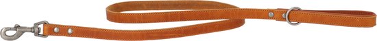 Adori Looplijn Vetleder Gevoerd Handvat - Hondenriem - 130x1.8 cm Cognac Cognac M/L