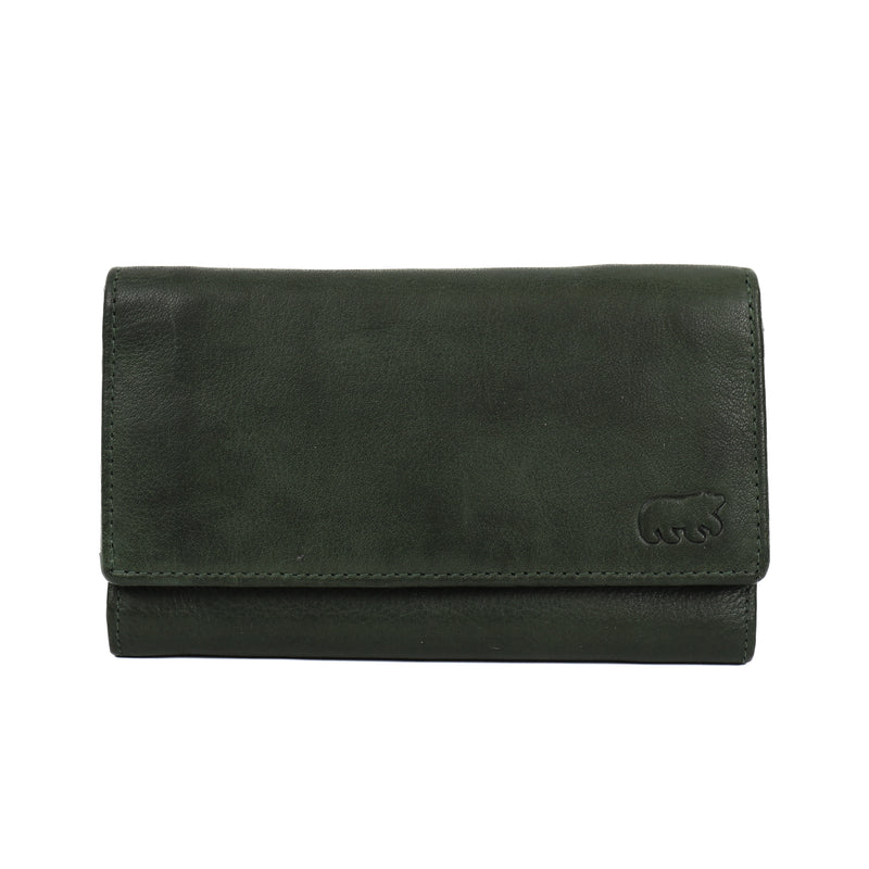 Bear Design Overslag portemonnee 'Sweety' XL groen