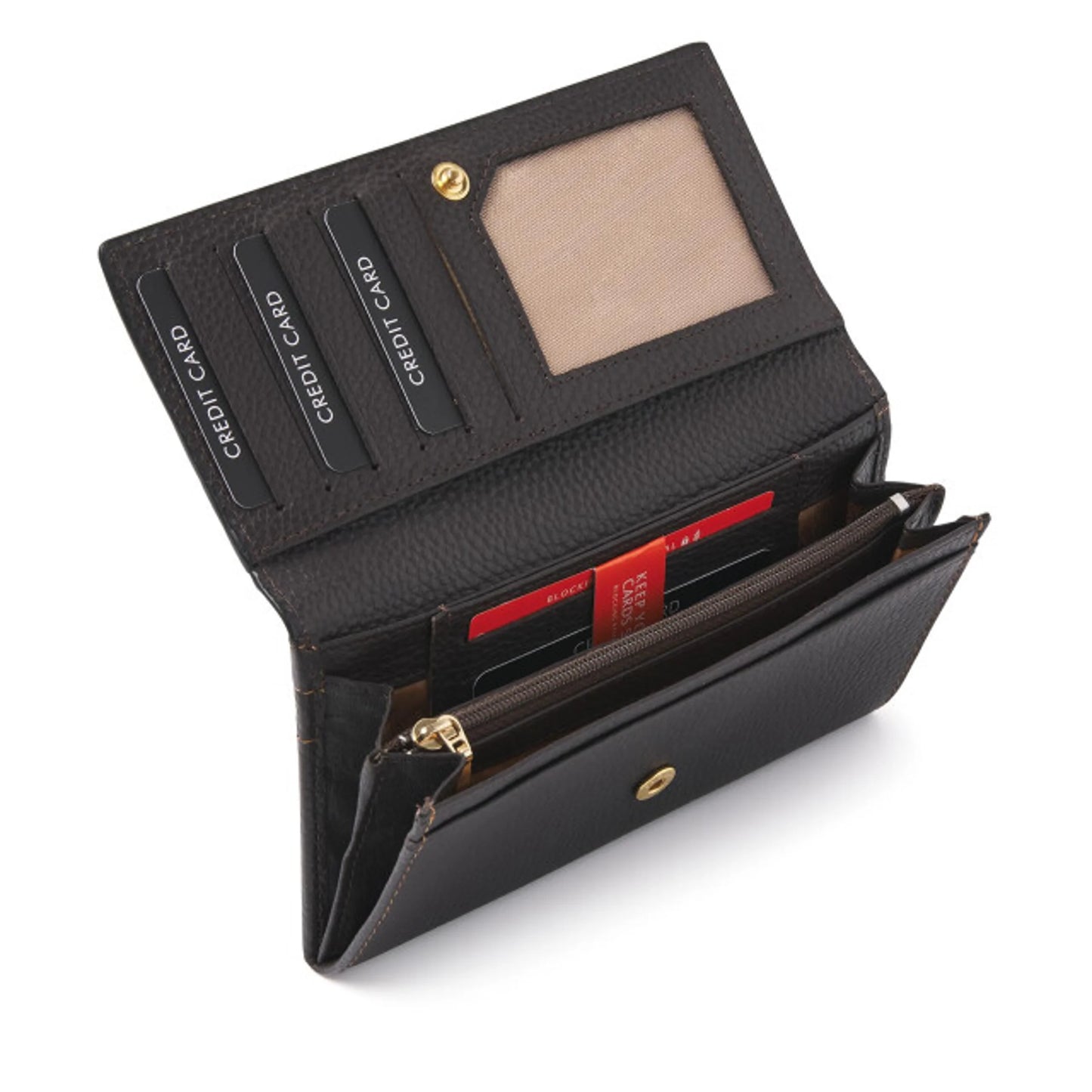 dR Amsterdam Damesportemonnee Taupe