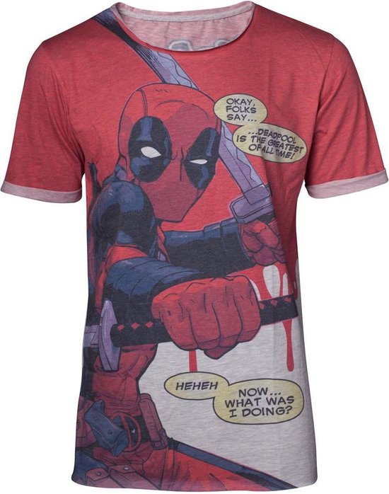 Deadpool - All Over Men s T-shirt With Roll-Up Sleeves - L