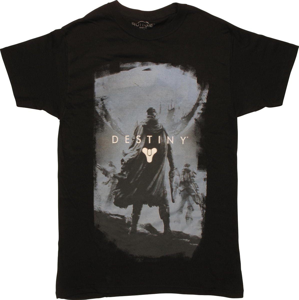 Destiny men black screenprinted crewneck t shirt
