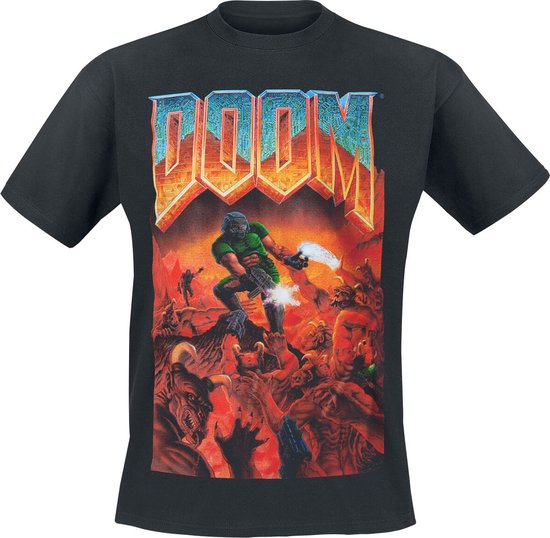 DOOM - Classic Boxart - Crewneck Heren T-shirt - XL