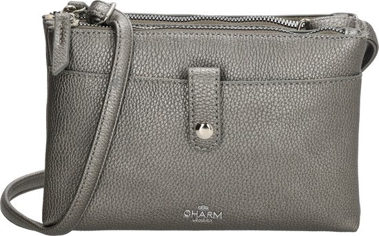 Charm London Stratford Crossbody Schoudertas Premium Leatherlook - Pewter