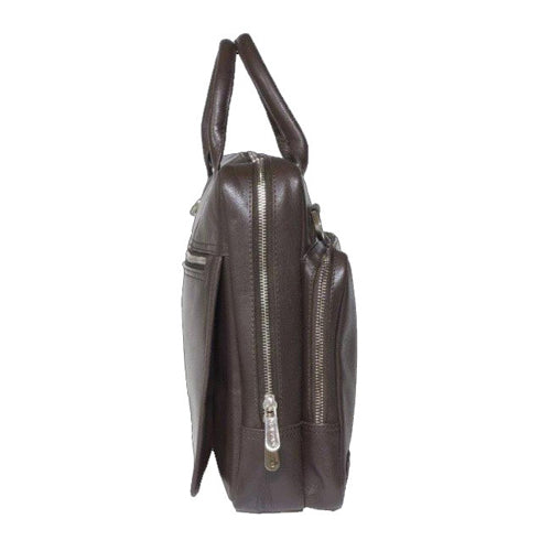 Plevier Laptoptas rundleer 2-vaks 14″ Dark Brown