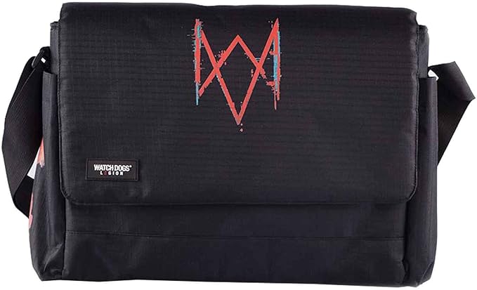 Watch Dogs , uniseks, zwart-rood tas