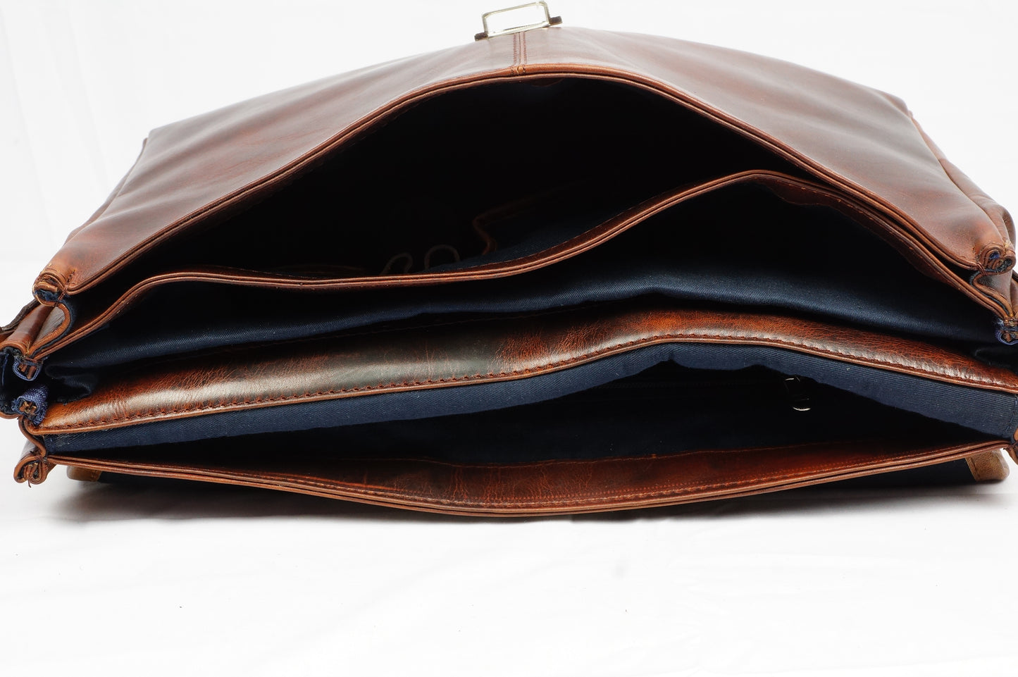 Leren werk tas briefcase -6.1774BRANDY-