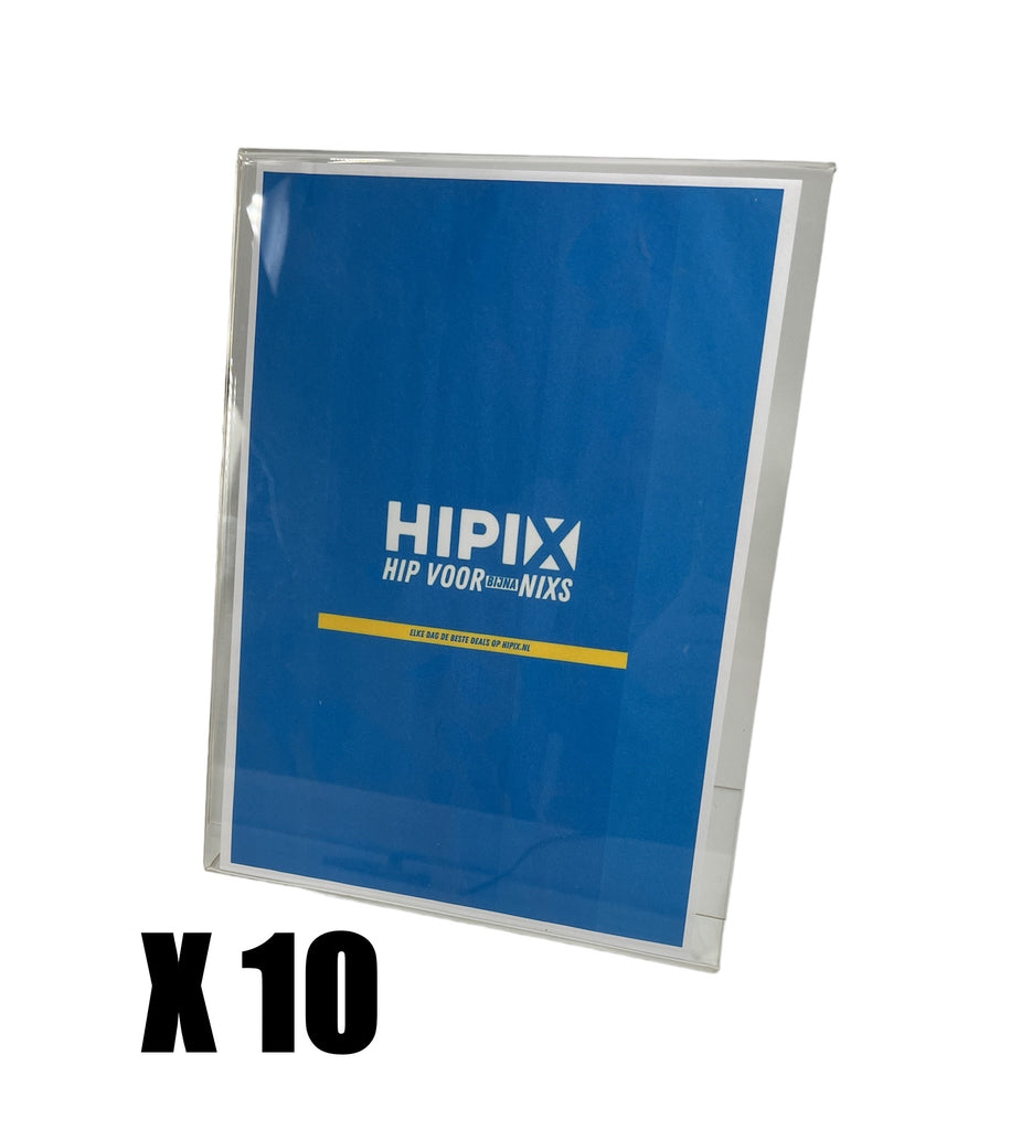 Hipix A4 Display - Stevig Plexiglas - 10-Pack Transparant