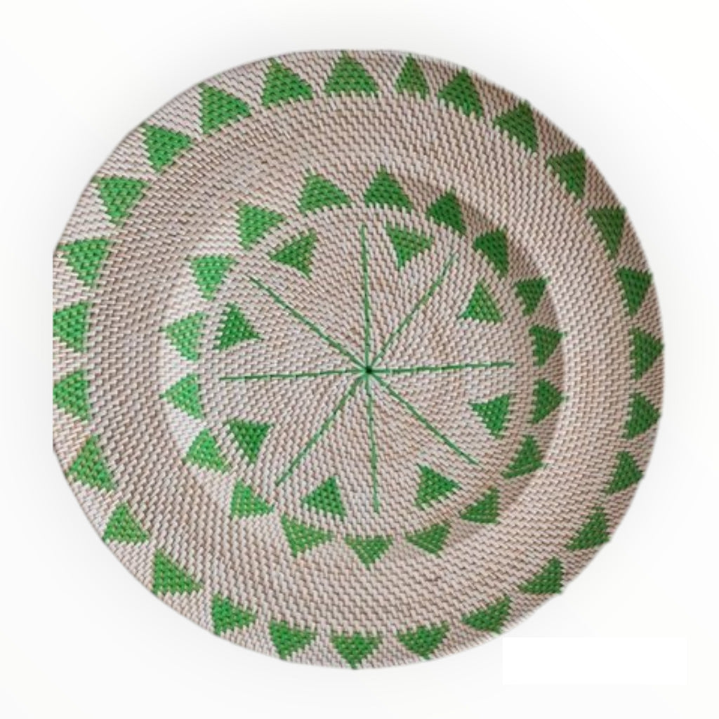 Wandschaal Rotan Groen - Ibiza stijl