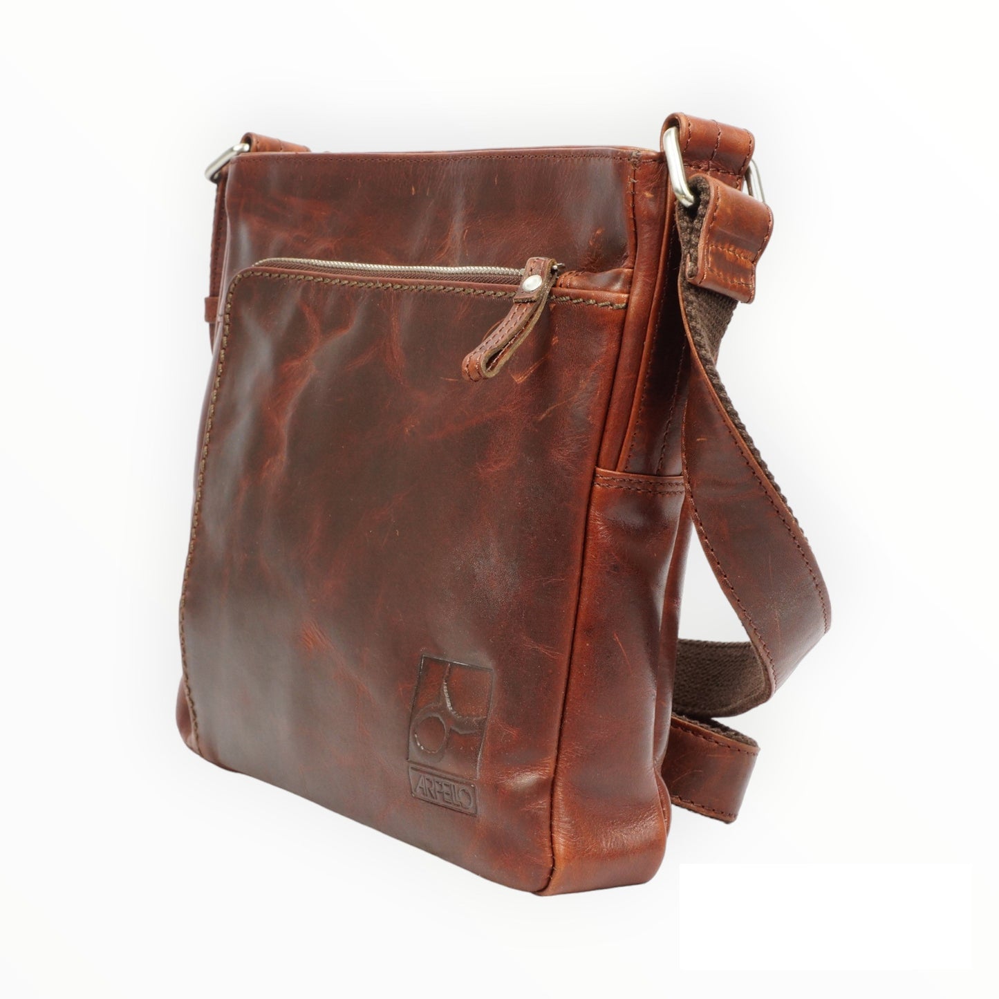 Arpello Leren Business tas met schouderband - 6.1786BRANDY