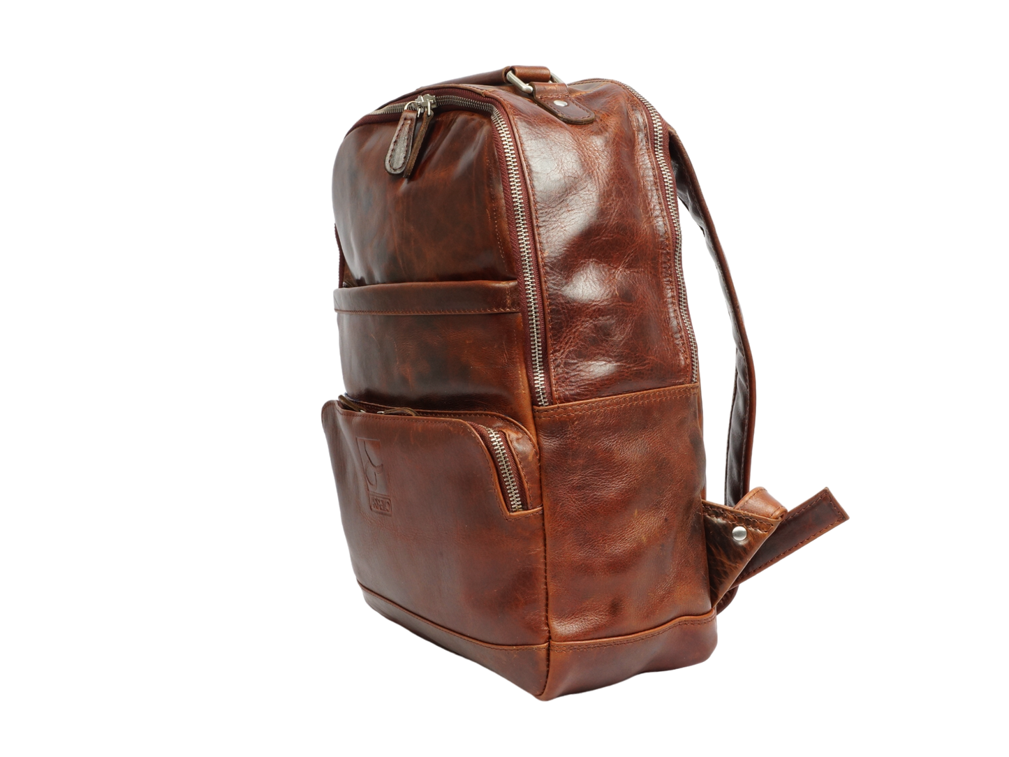 Arpello  Leren Business/ travel rugtas -6.1411BRANDY-