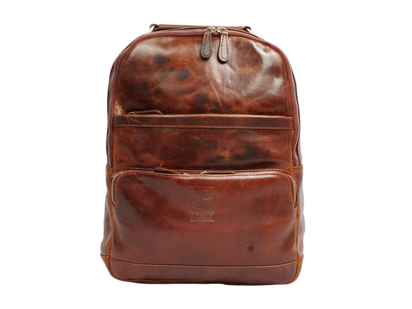 Arpello  Leren Business/ travel rugtas -6.1411BRANDY-
