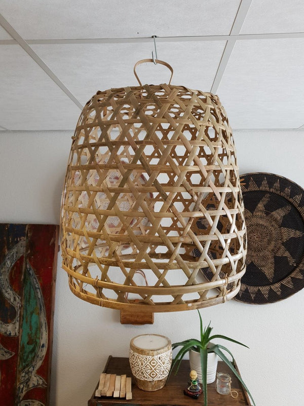 Hanenmand - bamboe - lampenkap