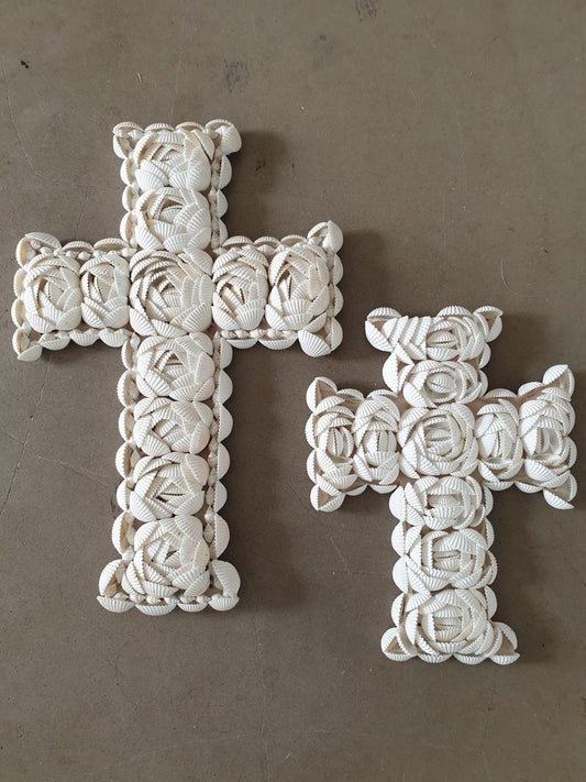 Kruis - Schelpen - woondecoratie - 30cm Hoog