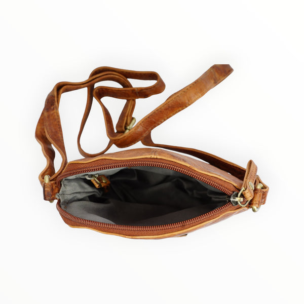 Bizzoo bag small with long shoulder strap cognac