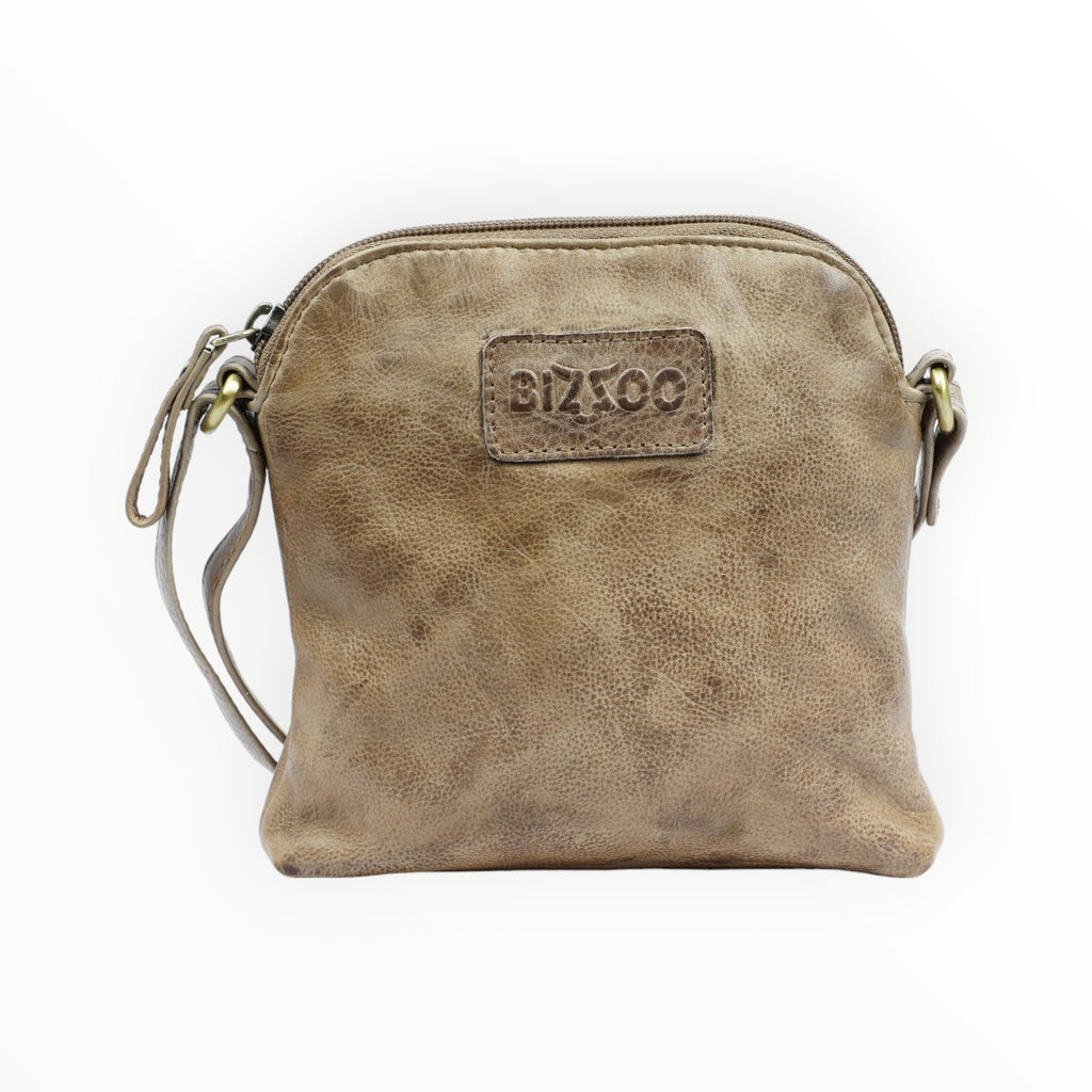 Bizzoo bag small with long shoulder strap taupe