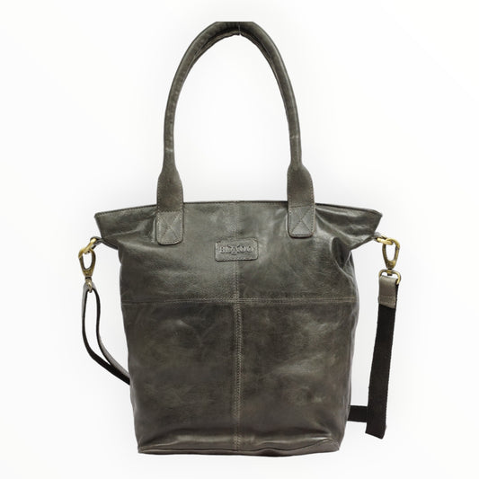Bizzoo shopper with long strap grey
