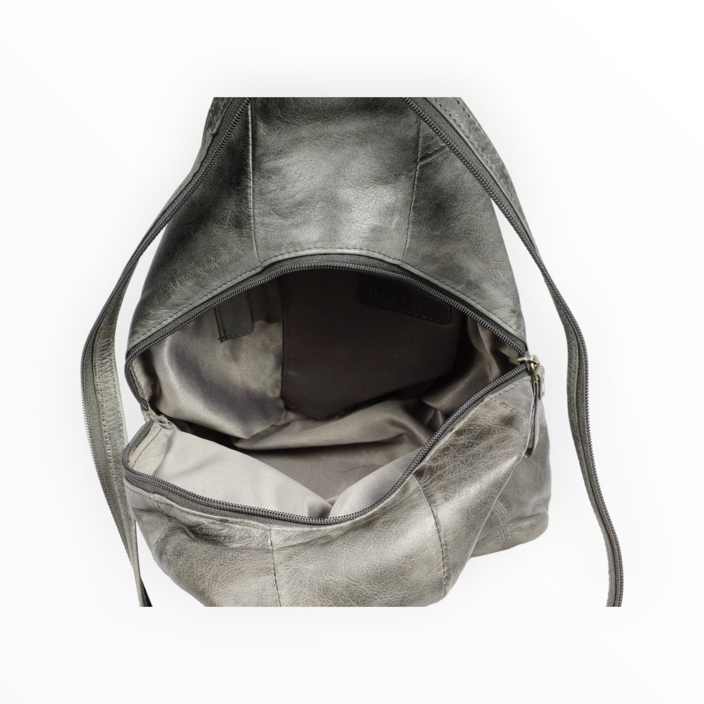 Bizzoo backpack with metal ring grey