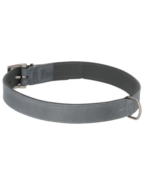 Adori Halsband Vetleder Gevoerd Grijs&Antraciet - Hondenhalsband XL