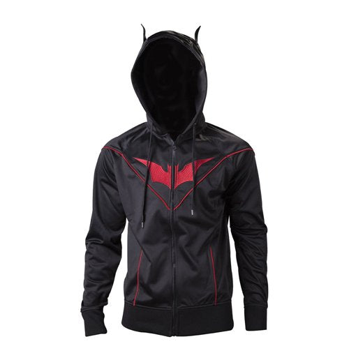 Injustice Unisex Batman Rood Logo Hoodie met Vleermuisoren - M