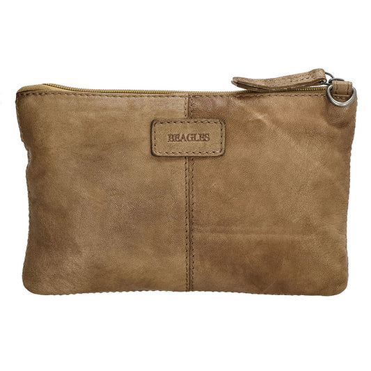 Beagles Leather Clutch/Schoudertasje Maspalomas Taupe