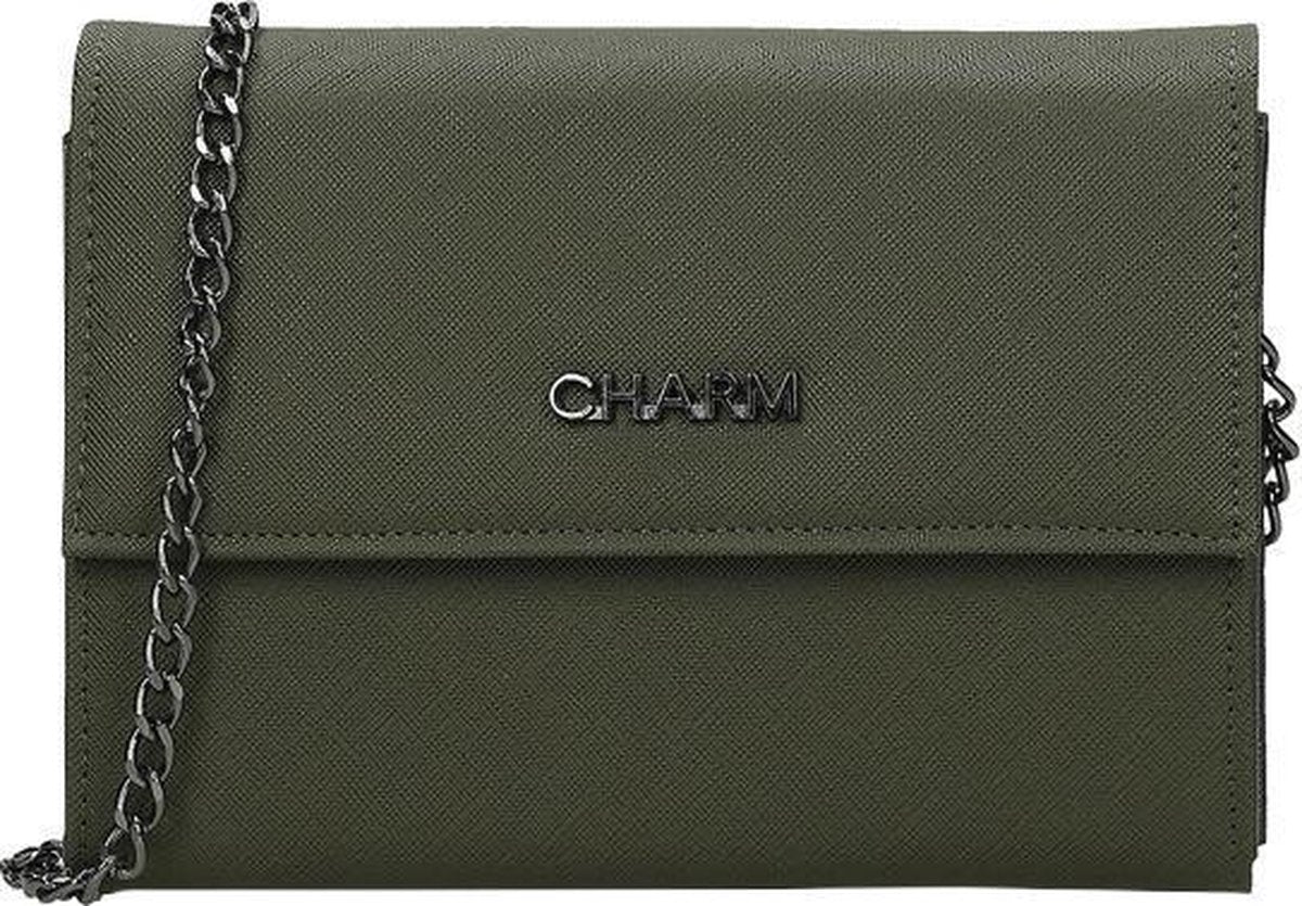 Charm crossbody tas olive