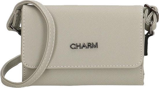 Charm crossbody tas light grey