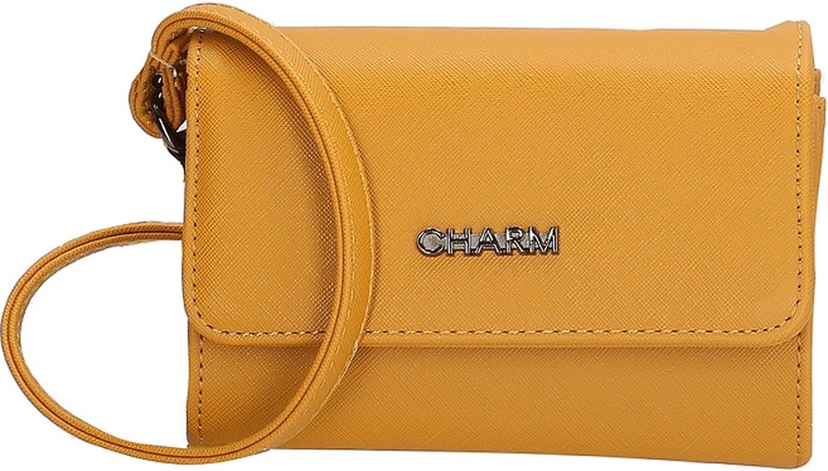 Charm Schoudertasje met Overslag Birmingham Oker Geel