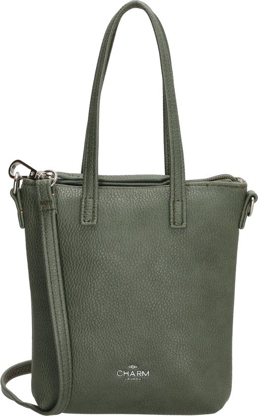 Charm London Stratford Crossbody Schoudertas Shopper - Donkergroen