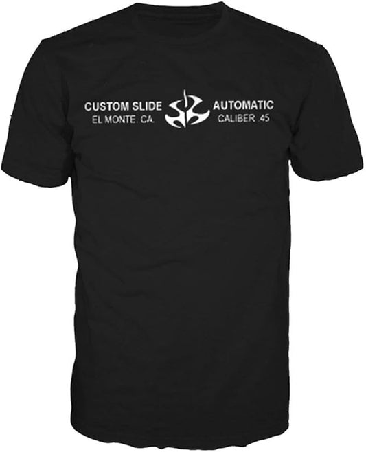 Hitman Caliber 45 Automatic EL Monte CA Custom Slide - T-Shirt, Zwart