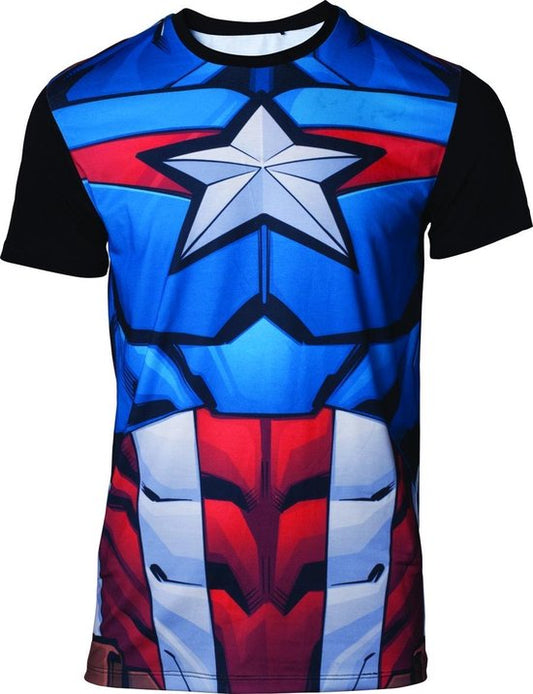 Marvel - Sublimated Captain America Men's T-shirt - XXL