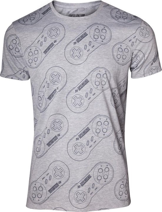 Nintendo - All Over SNES Controller T-shirt
