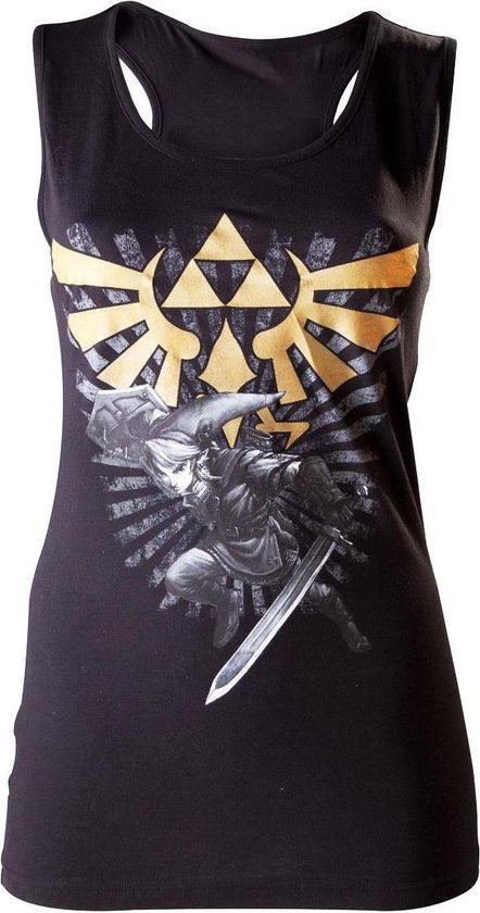 Nintendo - Black. Zelda Female Tank Top - S