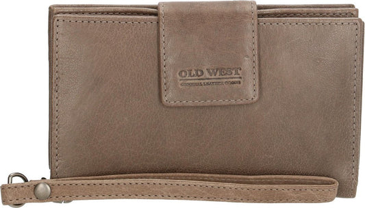 Old West San Antonio Leren Dames Portemonnee - Grijs