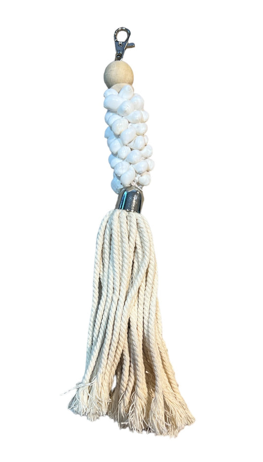 Sleutelhanger Schelpen - Wit
