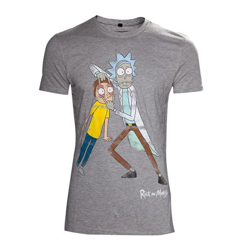 RICK AND MORTY Men's Crazy Eyes Distressed T-Shirt