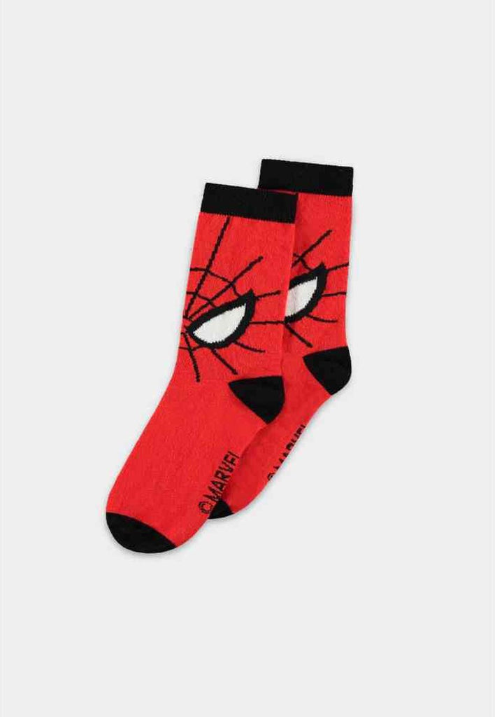 Marvel SpiderMan Sokken Spider-Man Face Rood/Zwart