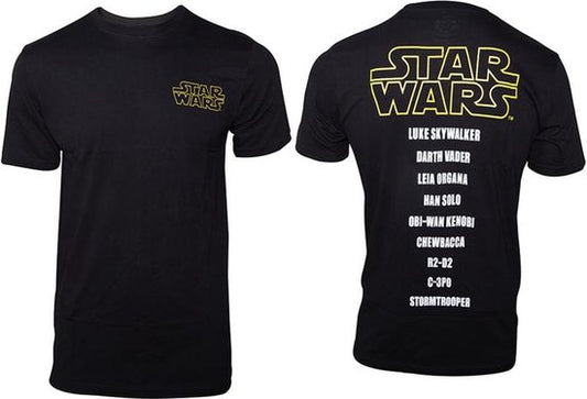Star Wars - Main Characters List Men s T-shirt - M